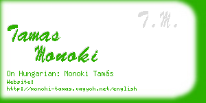 tamas monoki business card